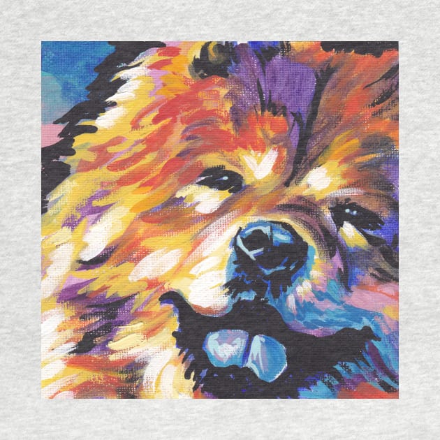 Chow chow Dog Bright colorful pop dog art  Edit by bentnotbroken11